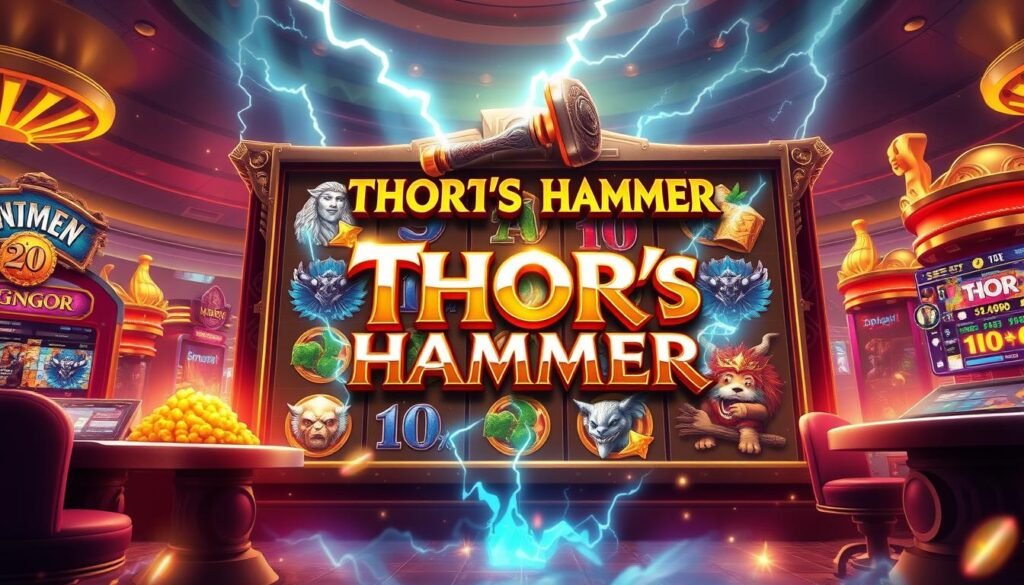 Generate an image of Thor's Hammer slot game