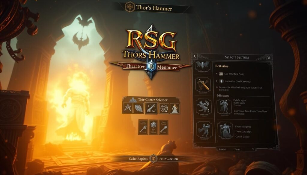rsg雷神之鎚試玩遊戲介面