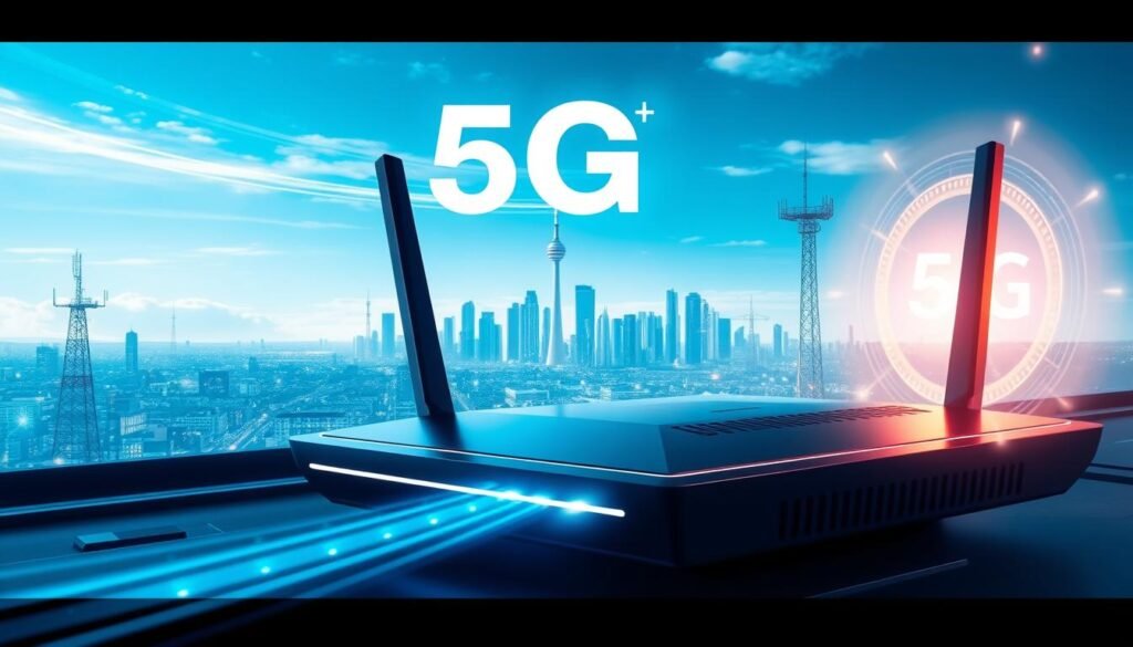 5G寬頻技術示意圖