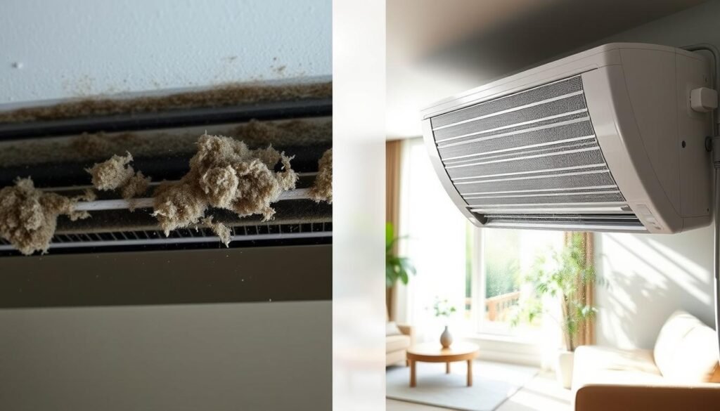 冷氣清洗前後對比